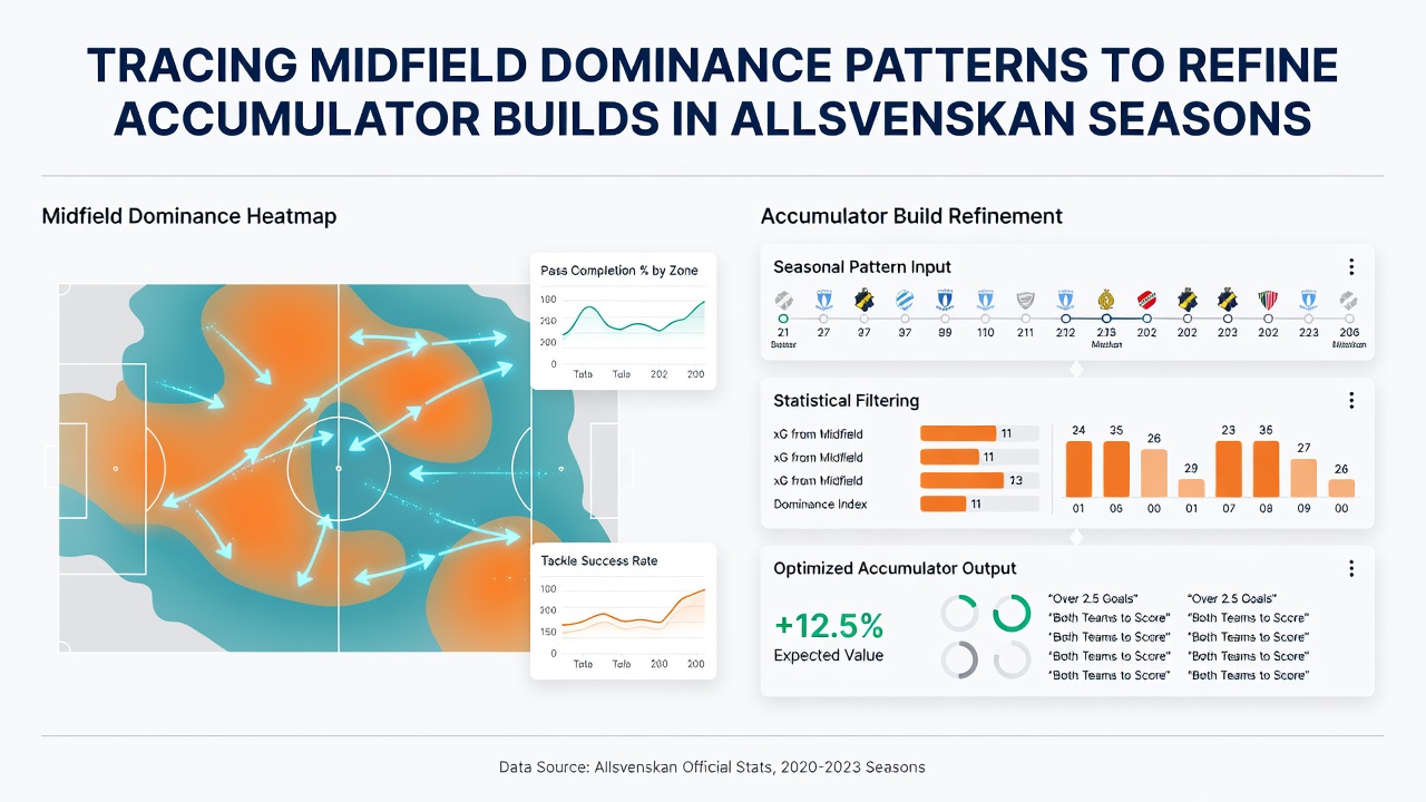 Data visualization of midfield pass networks and possession heatmaps from Allsvenskan matches